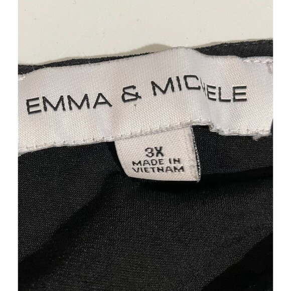 Emma & Michele Womens 3X Black Wrap Dress With Pockets & Tie Waist - Picture 6 of 13